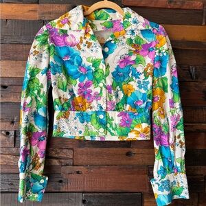 Vintage Handmade 1970s Cropped Blouse